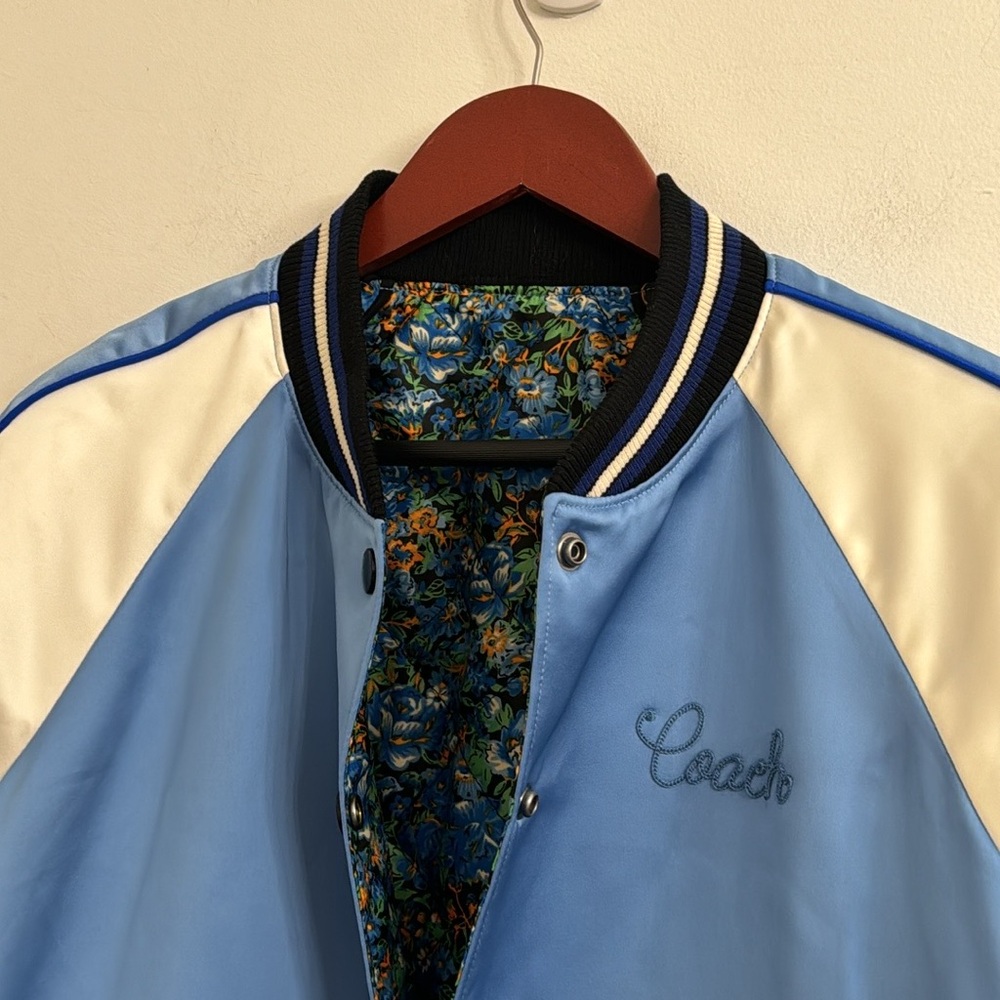 Coach Reversible bomber jacket Jacket Coat Women’s Sz L - Picture 3 of 11